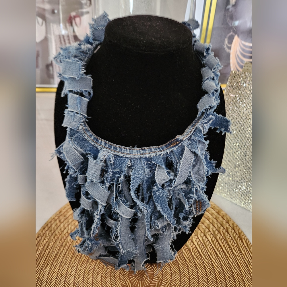 Awesome Denim Necklace